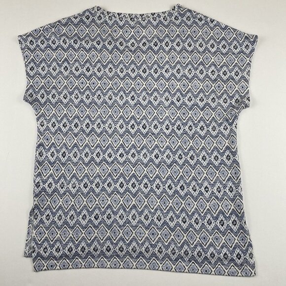 Orvis Short Sleeve T-Shirt Women’s S Polyester Blend Stretch V-Neck Diamond Blue - Picture 2 of 10